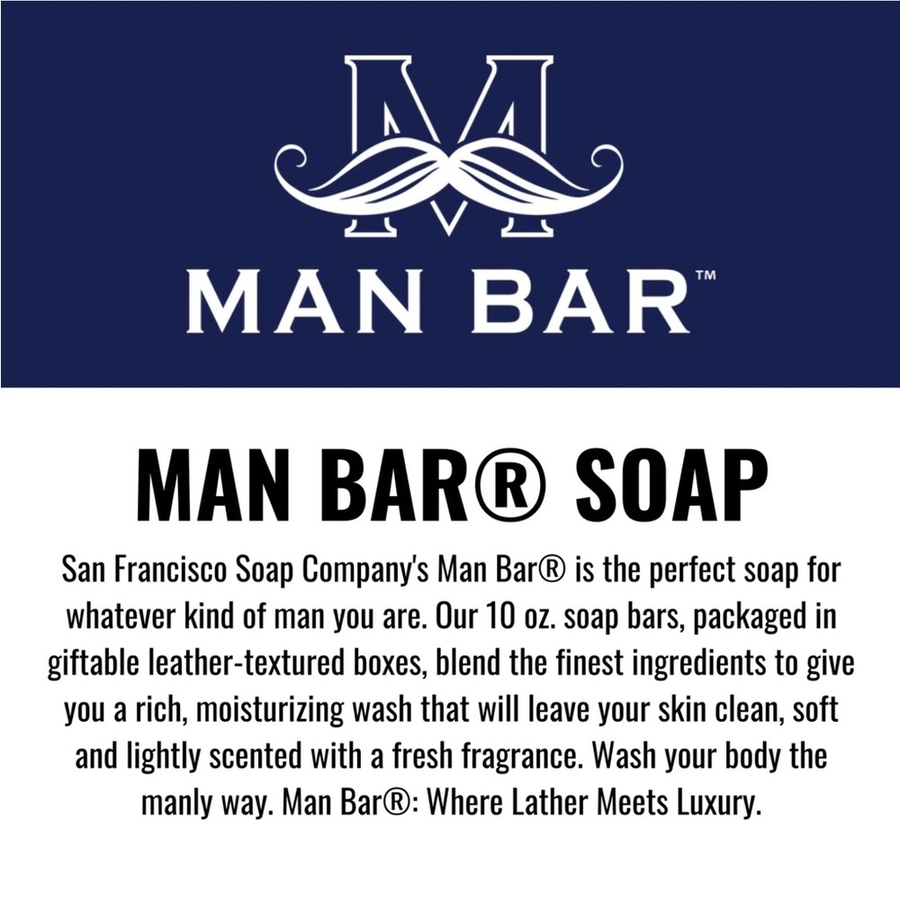 SAN FRANCISCO SOAP COMPANY Musk+ Sandalwood Man Shampoo +Conditional + Soap - Picture 5 of 6